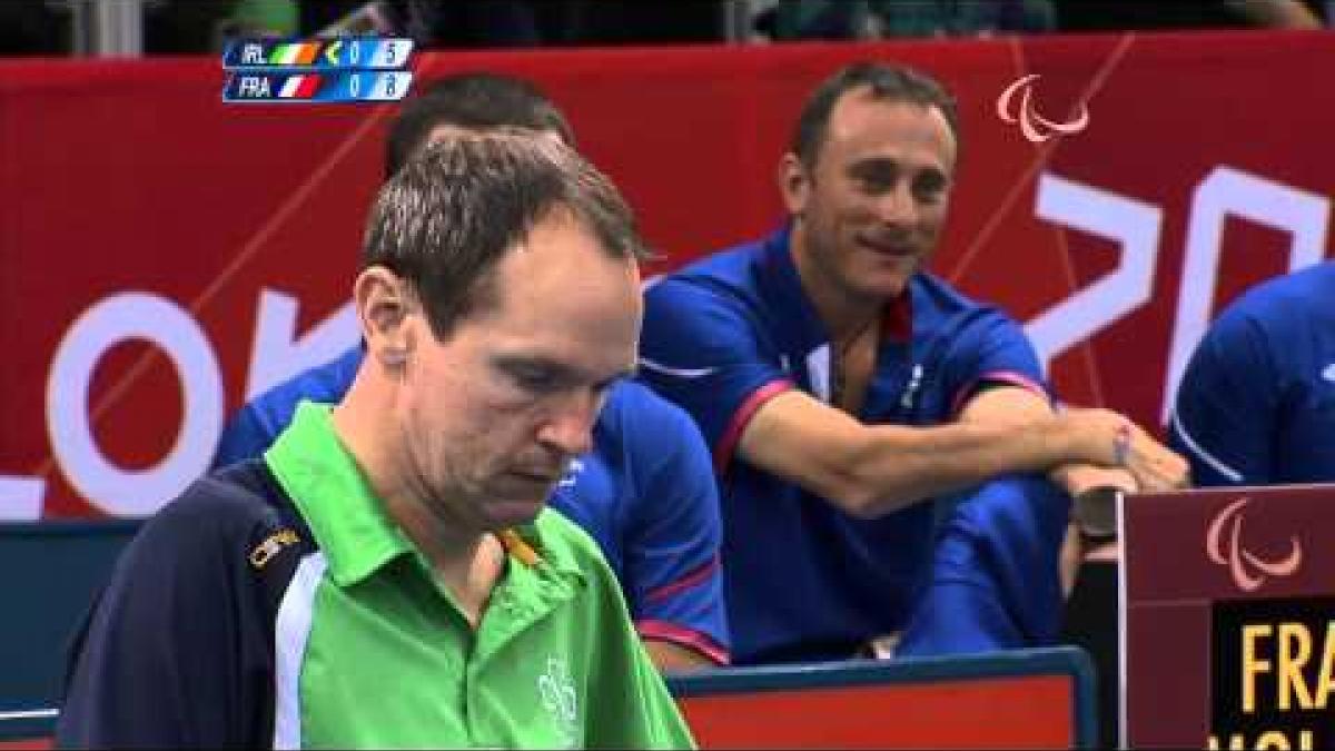 Table Tennis - IRL vs FRA - Men's Team - Class 1-2 Quarterfinal 2 - London 2012 Paralympic Games