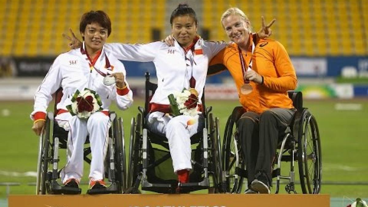 Women's 400m T54 | Victory Ceremony |  2015 IPC Athletics World Championships Doha