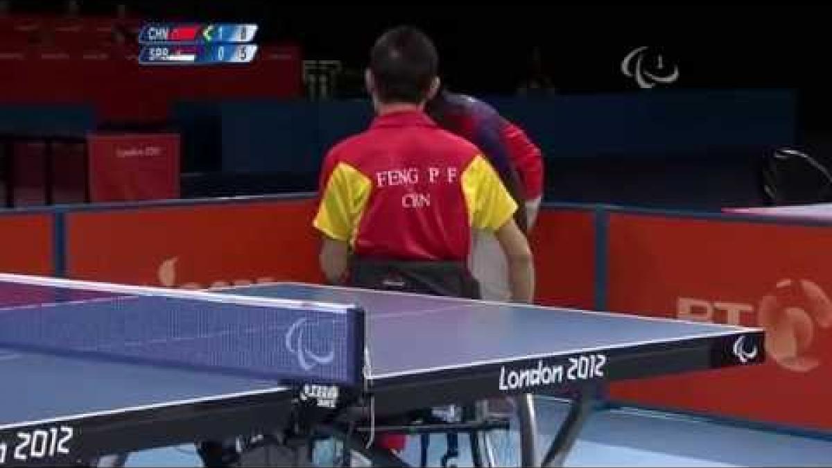 Table Tennis - CHN vs SRB - Men's Singles - Class 3 Gold Medal Match - London 2012 Paralympic Games