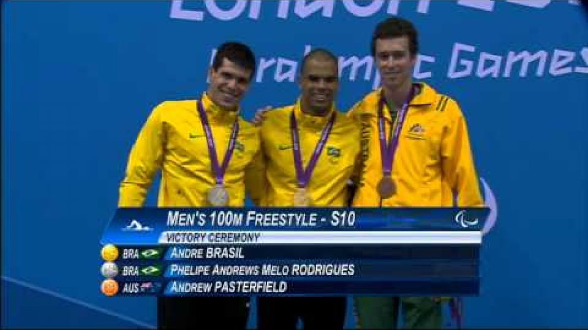 Swimming - Men's 100m Freestyle - S10 Victory Ceremony - London 2012 Paralympic Games4
