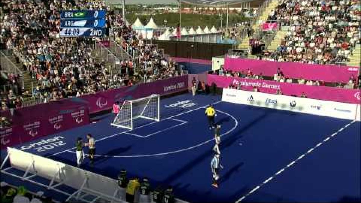 Football 5-a-side - BRA versus ARG - 2nd half - Men's Semifinal 2 - London 2012 Paralympic Games