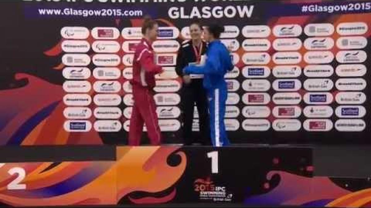 Women's 100m Butterfly S10 | Victory Ceremony | 2015 IPC Swimming World Championships Glasgow