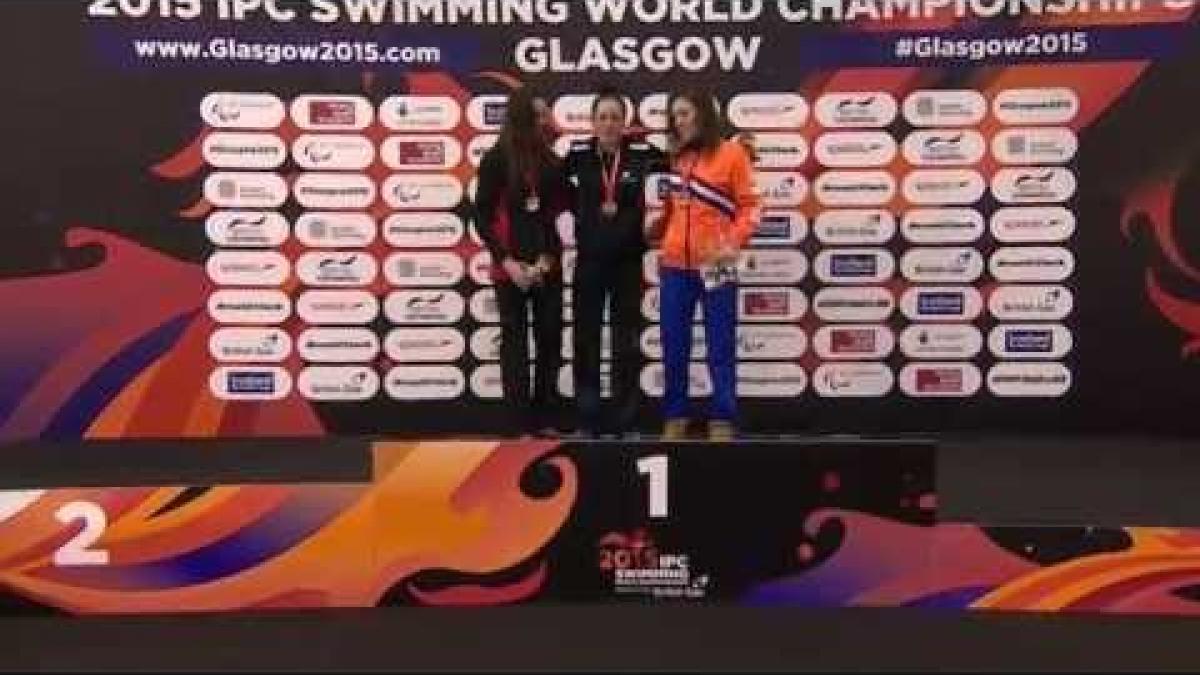 Women's 100m Freestyle S10 | Victory Ceremony | 2015 IPC Swimming World Championships Glasgow