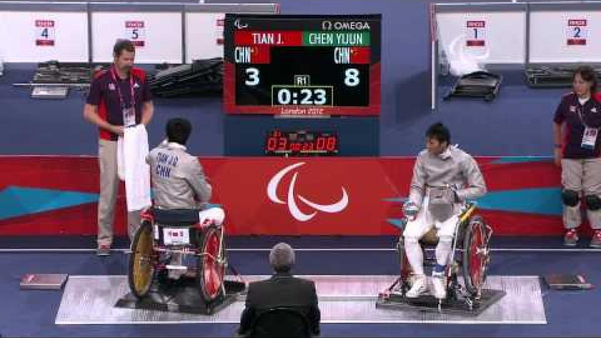 Wheelchair Fencing - CHN vs CHN - Men's Ind Sabre - Cat. A Final - London 2012 Paralympic Games