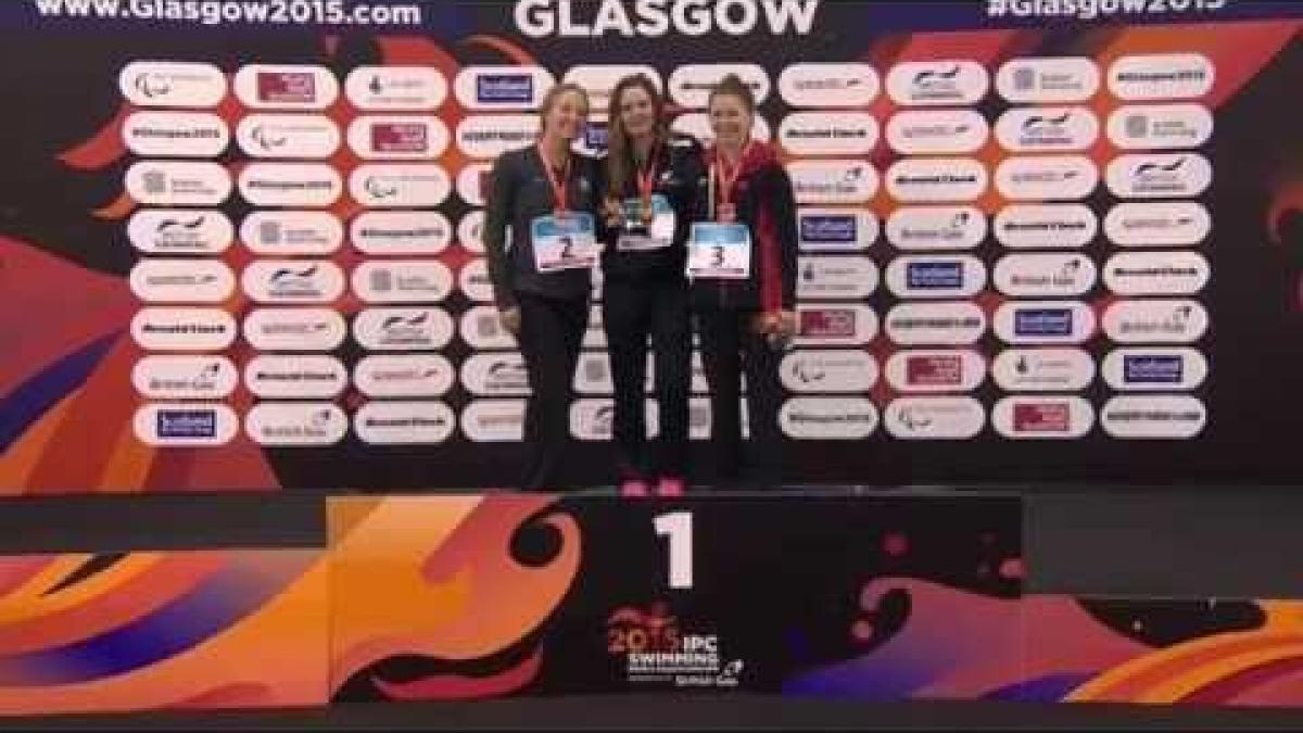 Women's 50m Butterfly S7 | Victory Ceremony | 2015 IPC Swimming World Championships Glasgow