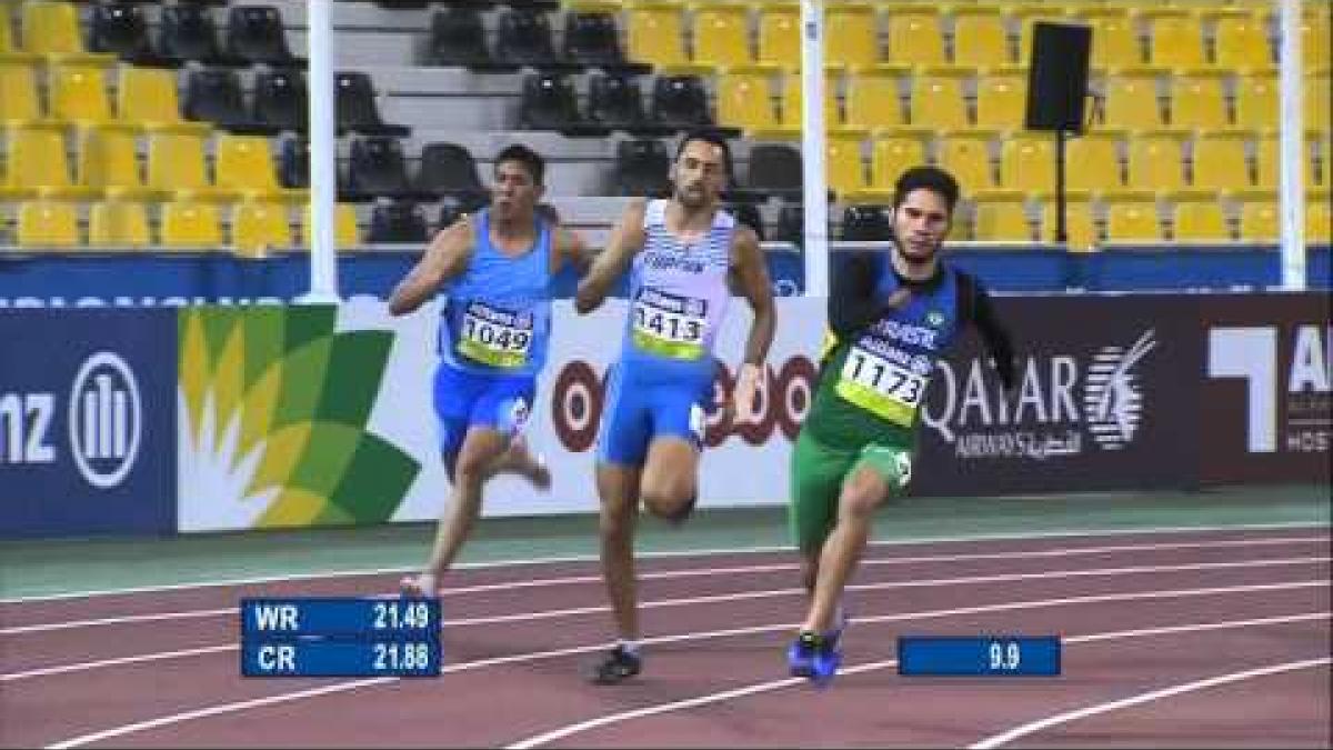 Men's 200m T47 | heat 3 |  2015 IPC Athletics World Championships Doha