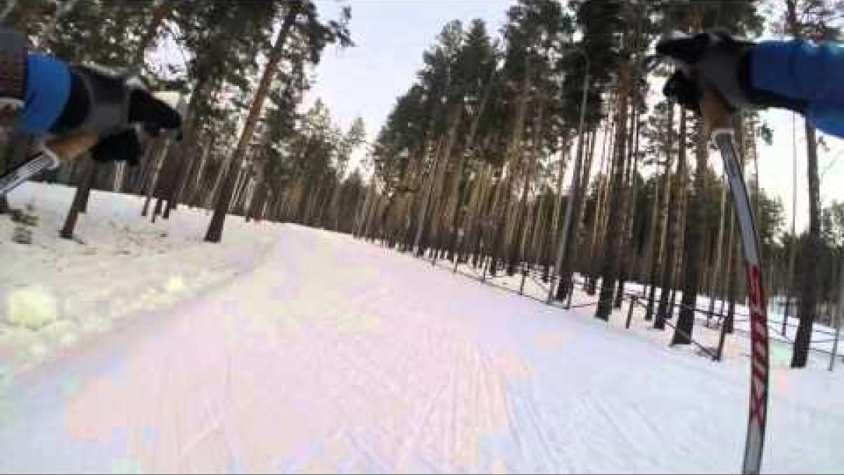 One of two sit-ski courses for the IPC Nordic Skiing World Cup in Tyumen, Russia