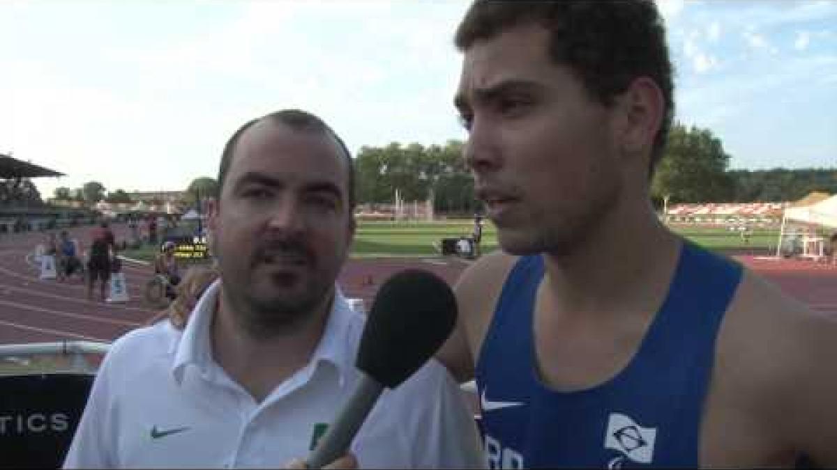 Athletics - Interview: Alan Oliveira - men's 400m T44 - 2013 IPC Athletics World Champs, Lyon