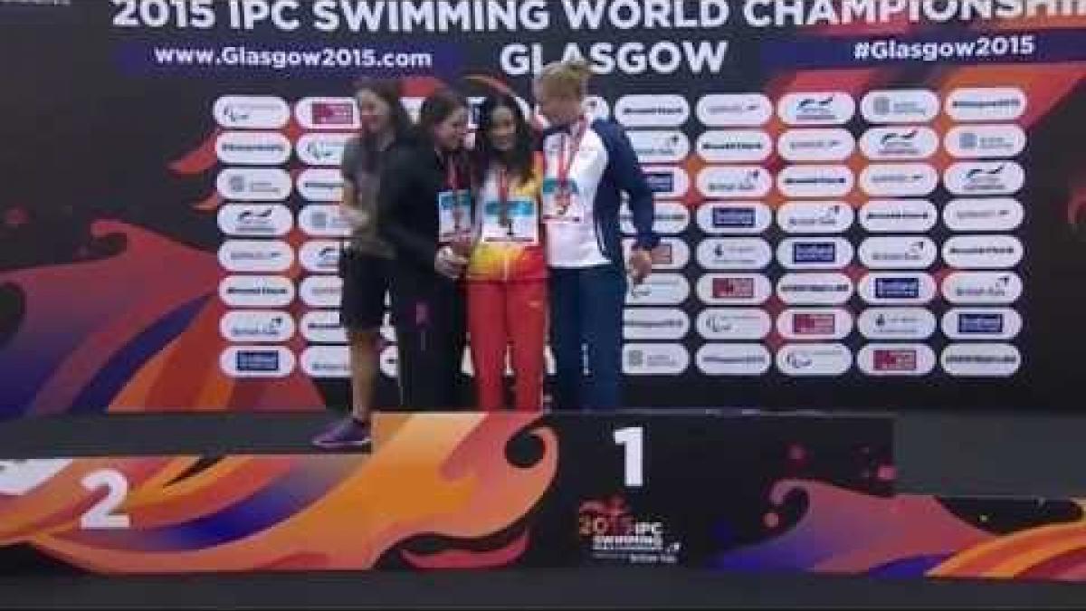 Women's 50m Freestyle S11 | Victory Ceremony | 2015 IPC Swimming World Championships Glasgow
